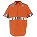 High Visibility Safety S/S Work Shirt Tall Size XLT O2-Fluorescent Orange