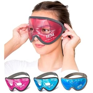 Kühlmaske Gesicht gegen Geschwollene und Müde Augen│ Augenringe│ Kopfschmerzen│ Migräne│ Kater und Sonnenbrand – Wärme- und Kühlbrille für die Augen – Eismaske Gesicht Männer & Frauen