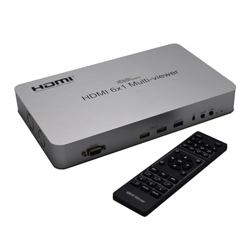 XOLORspace QV601 4K 30HZ 6x1 HDMI Multi-viewer Each Screen Segmentation can Move Freely, Expand, Shrink, Rotate 180 Degree