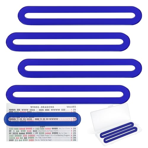 Set 4 piezas csky Mahjong Line Finder acrílico azul
