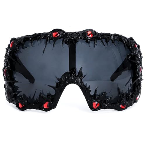 Oversized Punk Sunglass Men Y2K Hip-hop Retro Funny Party Sun Glasses Wrap Around Shield Women's Goggle Eyewear