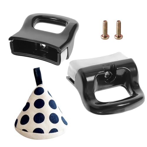 HSUYUN 2 Pièces Poignée Cocotte Minute, Court Poignées Latérales Autocuiseur, Noir Remplace Poignée pour Autocuiseur, avec Vis et Accessoires Anti-Brûlure, pour Autocuiseurs, Marmites, Poêles