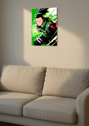 Image of NIJUKA Anime Printed Metal sheet Poster For Home And Room Decoration | For Anime Art Fans Boys And Girls (Shikmaru shadow controlar)