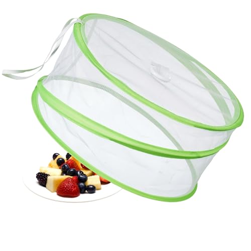 Westmark Speisehaube Hoody – Faltbare Abdeckhaube für Lebensmittel, Fliegenschutz und Insektenschutz beim Essen draußen, praktische Obsthaube – grün, ø 30 cm