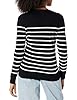 Amazon Essentials Women's Long-Sleeve Lightweight Crewneck Jumper (Available in Plus Size), Black Grey White Stripes, XXL #2