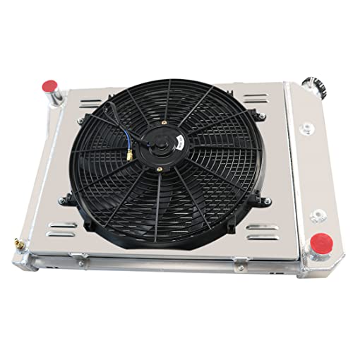 Primecooling 4 Row Core Aluminum Radiator +16" Fan +Shroud For Caprice Nova Buick Pontiac More Models 1968-74 #TOP3
