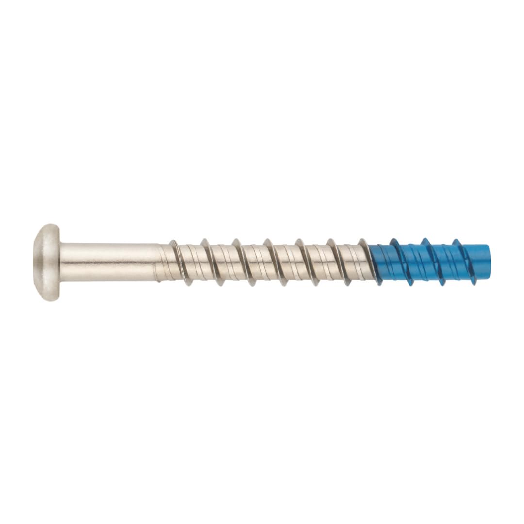 INDEX A PERFECT FIXING - TXP08060 [TXP] Tornillo para hormigón de fijación directa, Homologado, Cabeza alomada y Huella TX40, Bimetal, Medida: Ø8 x 60, Caja de 25 unidades