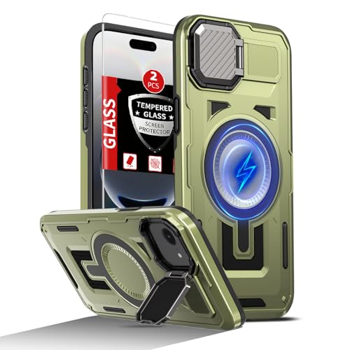 Coque magnétique iPhone 16E antichoc avec verre trempé écran inclus