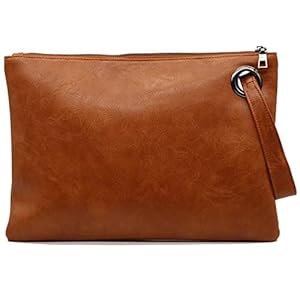 Kitty Women Oversized Clutch Bag Large PU Leather Pouch Evening Handbags Envelope Purse with Wristlet Shoulder Lady