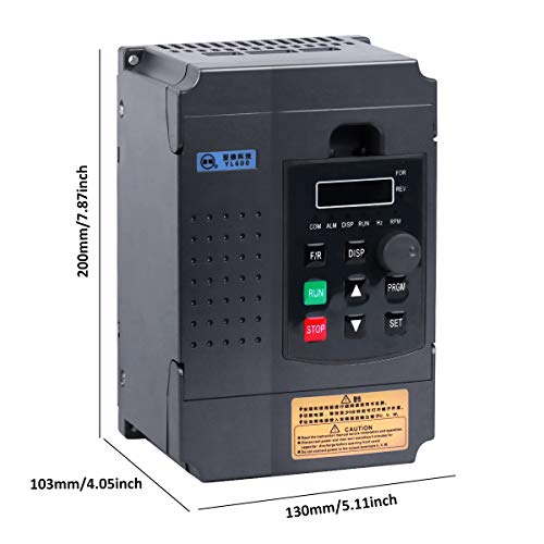 Variable Frequency Drive, MYSWEETY AC 220V/2.2KW 3HP 10A VFD Inverter Frequency Converter for Spindle Motor Speed Control (1 phase INPUT and 3 phase OUTPUT)
