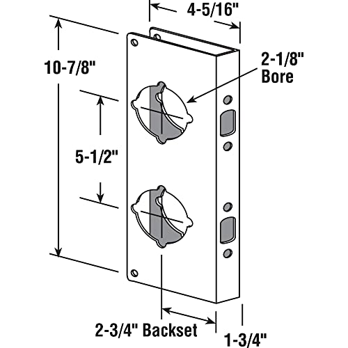 prime-line Produkte U 10546 Tür Guard, 5–1/2, 2–3/4-Zoll von 1–3/4-Zoll, Edelstahl