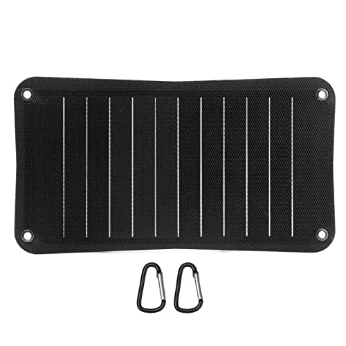 TOPINCN Solar Panel, 5V 10W Portable Solar Panel Charger ETFE Material Mobile Solar Chargers USB Output Waterproof Outdoor Power Charger Bank for Traveling Sports Hiking 11 x 6.1in