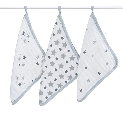 Image of aden + anais washcloth set 3-Pack 3-Pack; twinkle 3-pack