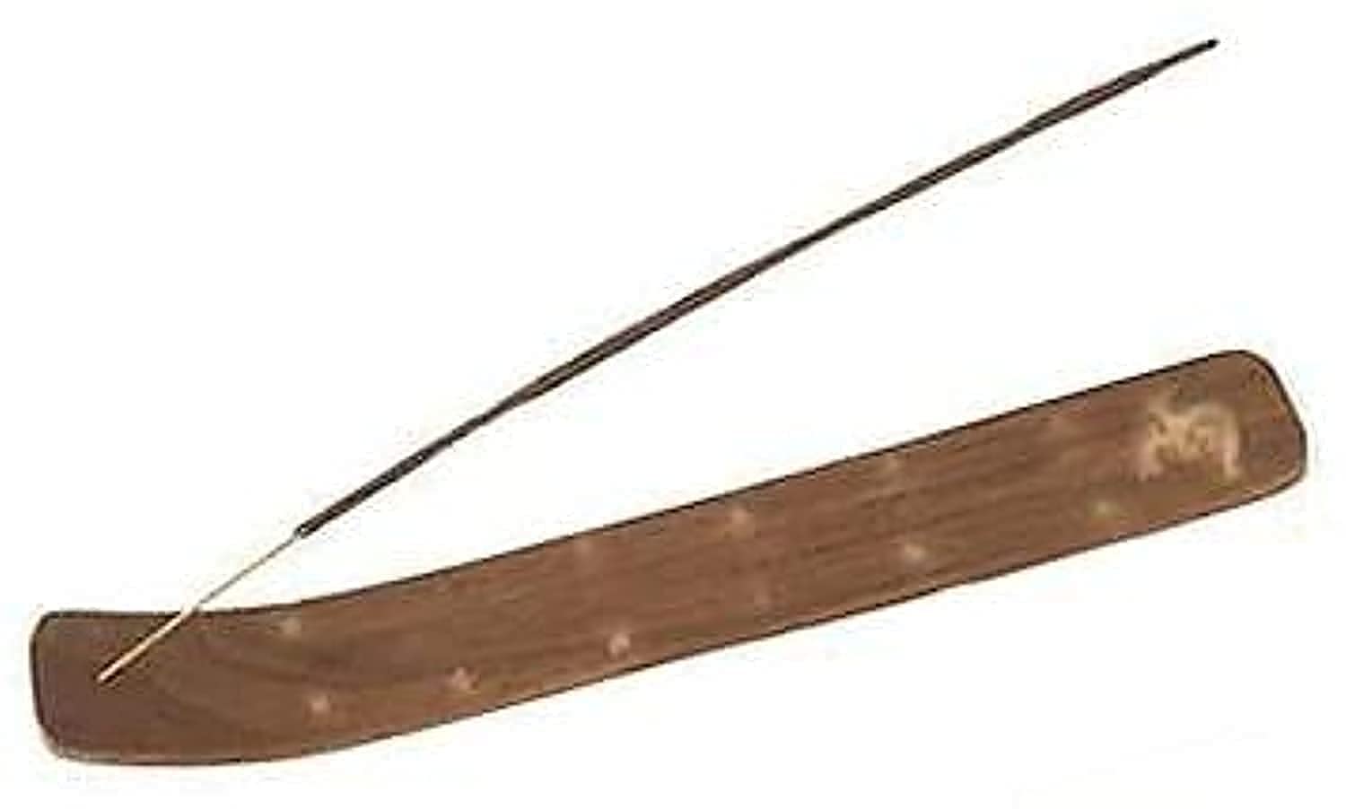 Accurate Wood En Incense Stick Holder Ash Catcher With Brass Inlay (1)