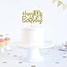 Gold Glitter Happy 100th Birthday Cake Topper - 100 Sign Cake Topper - Cheers to 100 Years Party Supplies - 100th Birthday Party Decoration