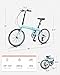 Viribus Folding Bike, Foldable Bicycle for Adults 20 inch with 7 Speed Derailleur, Lightweight City Commuter Collapsible Bike Men Women, Fold Up Bicycle Mint