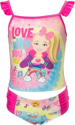 Image of JoJo Siwa Little Girls Tankini Top and Bikini Bottom Tie Dye 6X