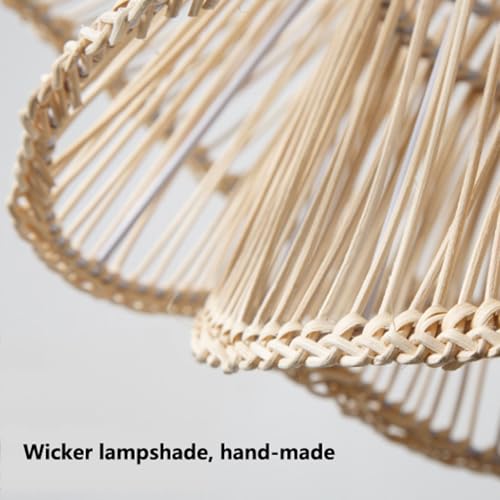 Lampe de table à manger en osier E27 suspension pour chambre d'hôtes