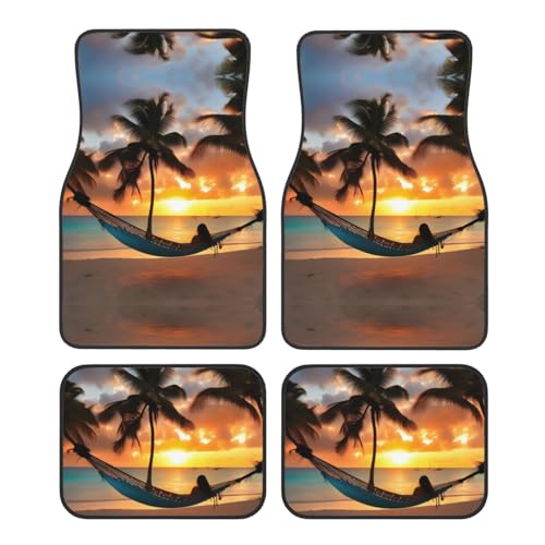 Tapis de voiture universels motif plage pour protéger votre auto contre la saleté
