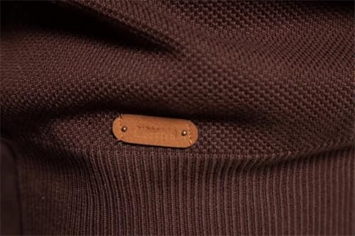 Mens Sweater Zipper Mock Neck Pullovers Men Autumn Winter Striped Warm Sweater4