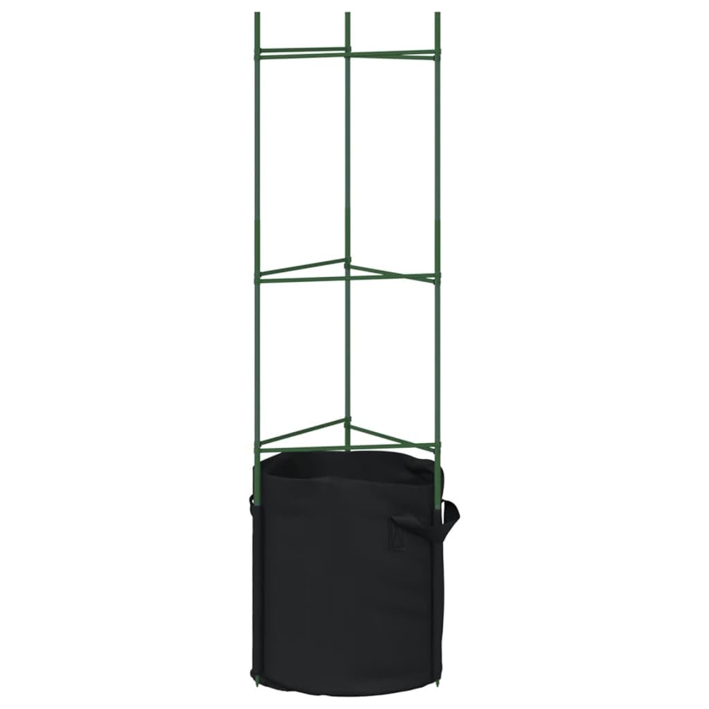 Tomatenkäfig, 8 Stück, 116 cm, Stahl | Verstellbar, PE-Beschichtung, einrastbare Arme, Bodenspitze, für Tomaten, Gurken, Bohnen