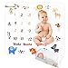 100 * 120cm Flanella Bambino Mensile Coperta Milestone, Coperta Mesi Baby per Ragazze Ragazzi, Neonato Sfondo Fotografico Coperte, Coperta dell'età del Bambino