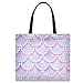 601 Tragetasche Schöne Mer-Maid Waage Mit Perle Einkaufstaschen Langlebig Strandtasche Waschbar Shopper Schultertasche Für Fitnessstudio Shopper Herren 40X50Cm