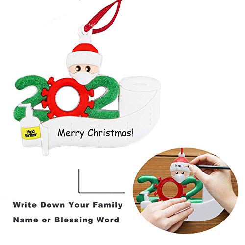 Christmas Ornament Kit, 2020 Customized Christmas Family Members DIY Quarantine Survivor Holiday Decorations Keepsake Tree Hanging Creative Gift for Family - Thumbnail 2