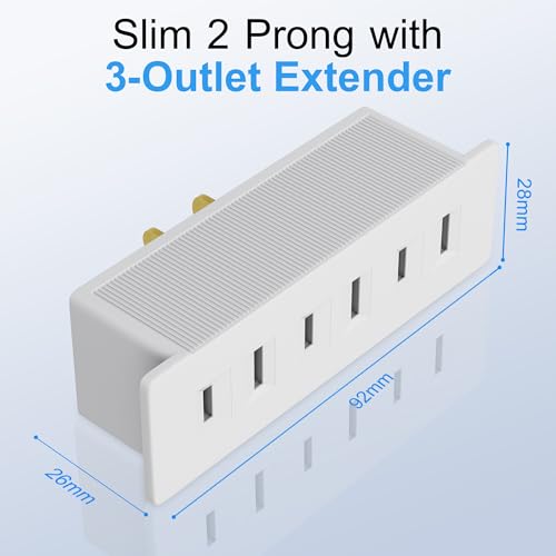 Extensión 3 tomas Conable modelo FL-JC22 color White 125V 15A miniatura 3