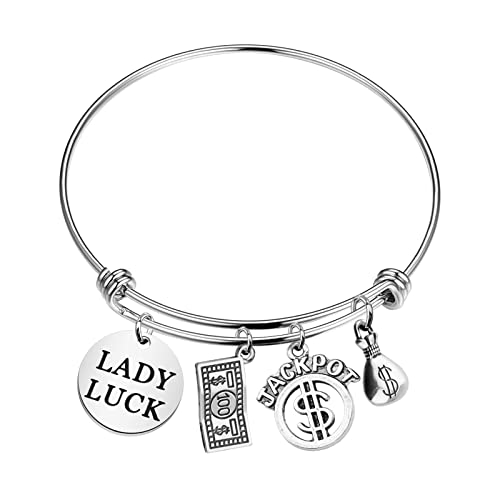 TGBJE Lucky Gambler Bracelet: Lady Luck Charm, Jackpot Gift