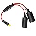 LIXINTIAN 12AWG XT60 Extension Cable, XT60 Female to 2 Car Cigarette Lighter Socket for Car,Portable Power Station,Solar Generator 25cm/9.8 inch