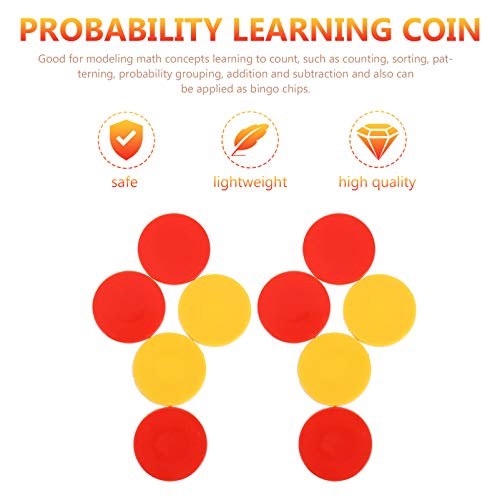 STOBOK 25Mm Discos de Contadores de Aprendizagem Plástico Bingo Poker Chips Fichas de Jogo de Discos