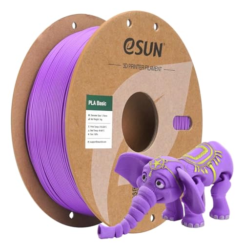 Image of eSUN PLA Basic Filament 1.75mm, 1KG Spool (2.2 LBS) High Speed 3D Printer PLA Filament, Designed for Fast Printing, Grape Purple