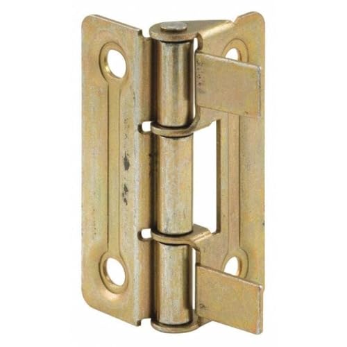 Prime-Line N 6936 Bi-Fold Door Hinges, Brass Plated, for Bi-Fold Doors (1 Pair)