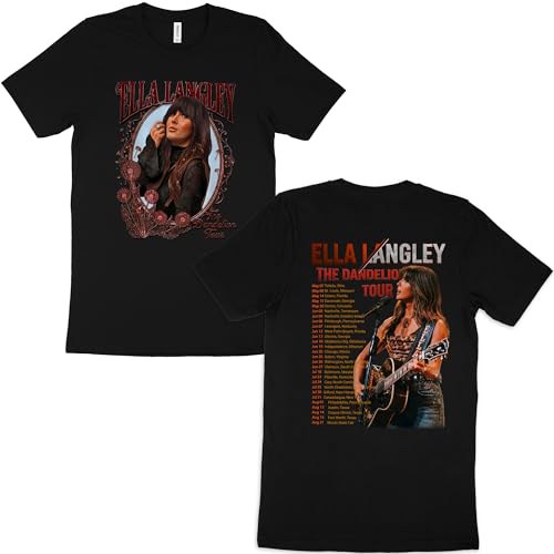 Retro Country Music Graphic Tee - Vintage Concert Tour T-Shirt for Festivals - Premium Cotton Double Sided Print Unisex Top (US Alpha Medium Regular Regular Black)