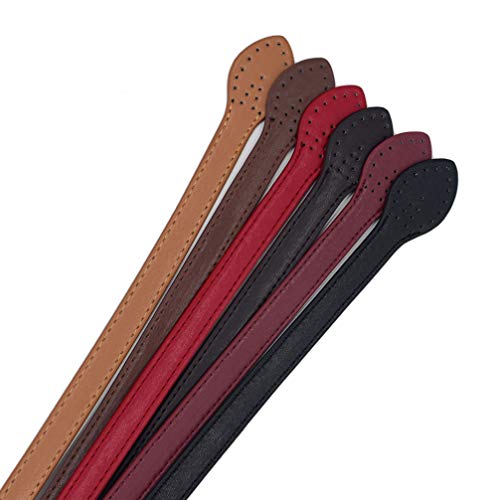 SUPVOX Lady Parts 6pcs 24 Leather Purses Straps Leather Bag Handles Replacement Purse Straps Handbag Bag Wallet Straps (Red Black and Yellow Brown- Each Color 2pcs) Women's Crossbody Handbags - Image 3