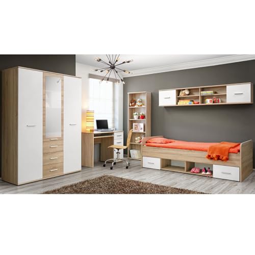 Paris Prix Chambre Complète Enfant 4P Dino III Chêne & Blanc