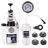DASBET 3L Manual Brake Bleeder Kit – Professional One-Person Brake Bleeding Fluid Pump with 1L Fluid Bottle & 4 Master Cylinder Adapters, Ideal for Brake and Clutch Maintenance on Most Vehicles