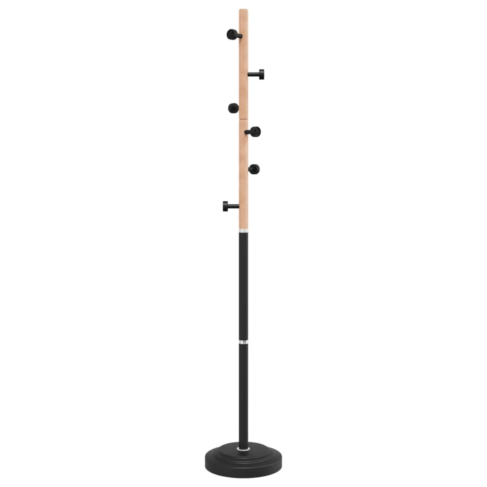Schwarz Pulverbeschichtetes Eisen & Massives Buchenholz Kleiderständer - 177 cm - Flur & Wohnzimmer适用 377085