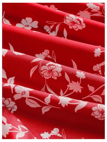 Image of SHENHE Women's Floral Bustier Corset Dress Tie Shoulder Smocked Flowy Boho Long Dress Sundress