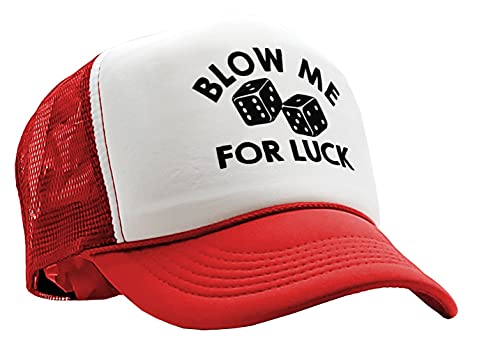 Image of Guacamole - Blow ME for Luck - Casino Craps dice - Vintage Retro Style Trucker Cap Hat