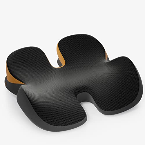 【Amazon.co.jp 限定】ProtoArc 低反発クッション 座布団 冷却ジェル内蔵 高通気性 椅子 クッション 人間工学 座り心地 骨盤サポート ランバーサポート 猫背改善 腰痛対策 多重放熱設計 滑り止め 低反発 座布団 椅子用 車用 自宅用 オフィス 洗えるカバー付き 蝶形タイプ おしゃれ