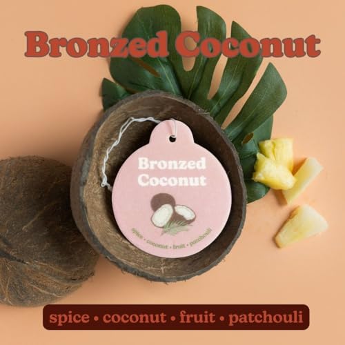 Image of Happy Wax Summer Mix Car Charms 4-Pack Included Scents: Coastal Tide, Bronzed Coconut, Tropical Citrus, Florence