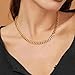 Gold Cuban Chain Necklace for Women,14K Gold Plated Dainty Chunky Necklace Adjustable Cuban Link Chain Choker Necklace for Women Trendy Fashion Jewelry Best Gifts for Birthday Christmas Thanksgiving