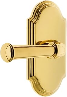 Grandeur Arc Plate Passage with Georgetown Lever in Polished Brass