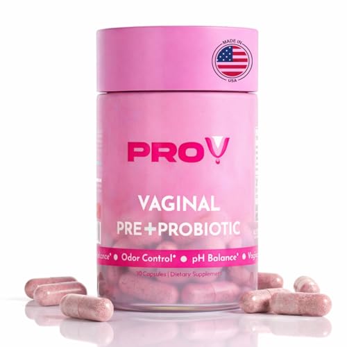 Image of Pro-V Women's Probiotic with Prebiotics & Cranberry - 4-in-1 Synbiotic for Vaginal Health, pH Balance, Odor & Urinary Tract Support - Daily Feminine Microbiome Supplement - 30 Count Capsules