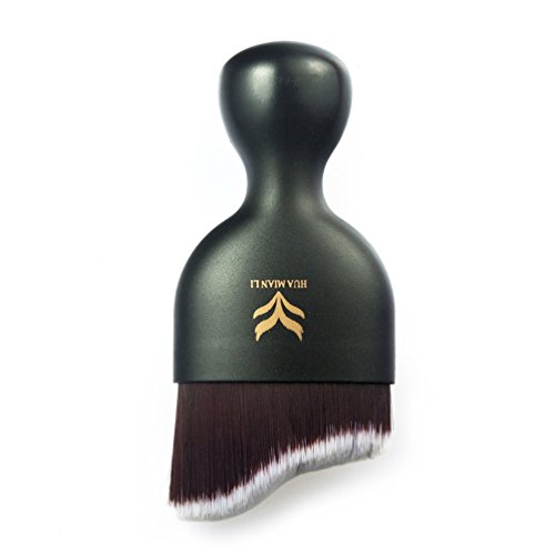 Foundation Makeup Brushes, Premium Wavy Cosmetic Brushes for Face Kabuki Foundation Blending Liquid Cream Powder Blush Contour, Made with Synthetic Nylon Bristles and Plastic Handle