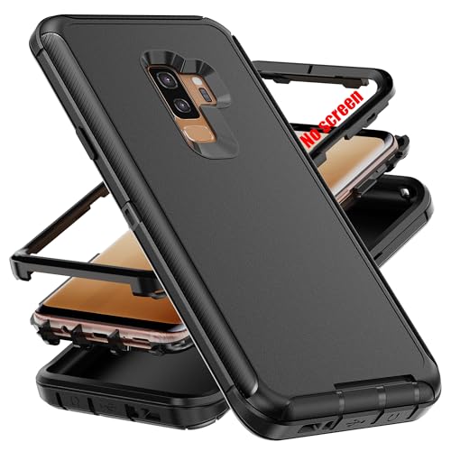 AYMECL for S9 Plus Case,[Military Grade] 3 in 1 Heavy Duty Full Body Shockproof Protection Phone Case for Samsung Galaxy S9 Plus 6.2 inch,Black