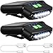 Mudder 2 Pieces LED Clip on Cap Lights USB Rechargeable Cap Flashlight Clip Waterproof Ultra Bright Hands-Free Hat Light Flashlight Headlamp for Fishing Camping Hand Work