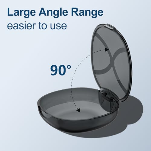 MOCEL Retainer Case with Vent Holes, Mouth Guard Case Dental Storage Container (Black) - Thumbnail 3